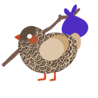 (unnamed), a bark and beige chicken with a double-lace pattern