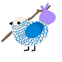 (unnamed), a cream and sapphire chicken with a lace pattern