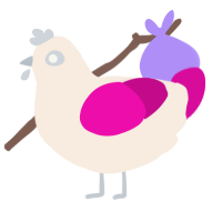 (unnamed), a cream and fuchsia chicken