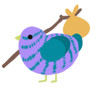 Pedro, a lilac and sea chicken with a bar pattern
