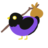 (unnamed), a blurple and black chicken with a head pattern