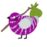 Edward, a plum and silver chicken with a bar pattern
