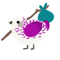 Confetti cake, a white and plum chicken with a half-lace pattern