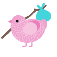 (unnamed), a pink chicken with a lace pattern