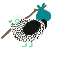 (unnamed), a white and black chicken with a lace pattern
