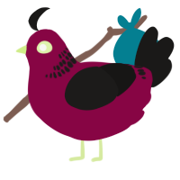 (unnamed), a maroon and sable chicken with a neck-band pattern