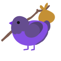 Blurple XYX, a blurple and overcast chicken with a head pattern