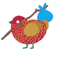 (unnamed), a crimson and gold chicken with a lace pattern