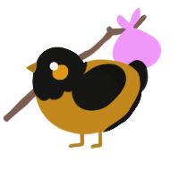 (unnamed), a ochre and black chicken with a head pattern
