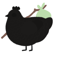 the, a sable chicken with a lace pattern