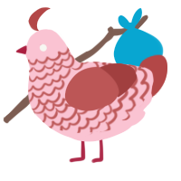 (unnamed), a rose and red chicken with a lace pattern