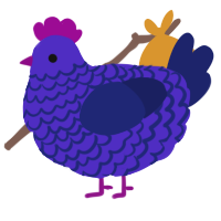 (unnamed), a indigo and navy chicken with a lace pattern