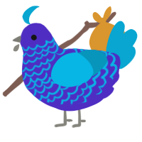(unnamed), a indigo and cerulean chicken with a lace pattern