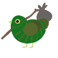 (unnamed), a leaf and olive chicken with a bar pattern
