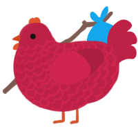 (unnamed), a crimson chicken with a lace pattern