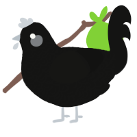 chromium, a black chicken with a double-lace pattern