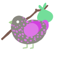 (unnamed), a ash and orchid chicken with a speckle pattern