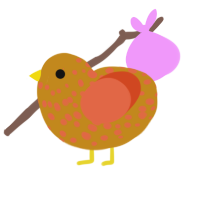 (unnamed), a ochre and vermilion chicken with a speckle pattern