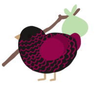 Texas Toast, a sable and maroon chicken with a lace pattern
