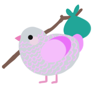 (unnamed), a mist and lavender chicken with a lace pattern