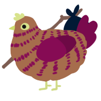 (unnamed), a brown and wine chicken with a bar pattern