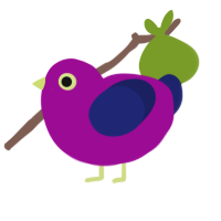 (unnamed), a plum and navy chicken