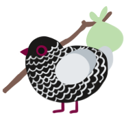 (unnamed), a sable and mist chicken with a lace pattern
