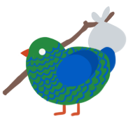 (unnamed), a viridian and ultramarine chicken with a lace pattern