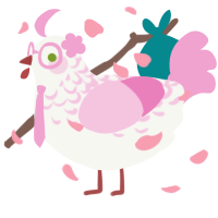piiinnnkkkk, a white and pink chicken with a half-lace pattern