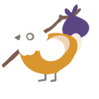Candy Corn, a orange and cream chicken with a head pattern