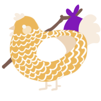 (unnamed), a honey and cream chicken with a lace pattern