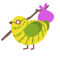 (unnamed), a yellow and chartreuse chicken with a bar pattern