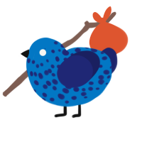 Blu Moon, a sapphire and navy chicken with a speckle pattern