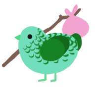 (unnamed), a mint and leaf chicken with a half-lace pattern