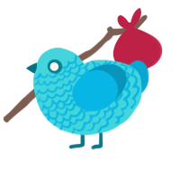 (unnamed), a aqua and cerulean chicken with a lace pattern