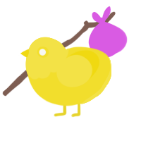 Copito, a yellow chicken with a head pattern