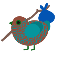 (unnamed), a russet and teal chicken with a lace pattern