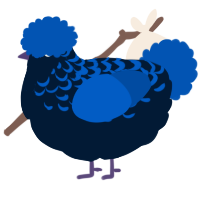 (unnamed), a tumblr and ultramarine chicken with a half-lace pattern