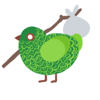 (unnamed), a viridian and grass chicken with a double-lace pattern