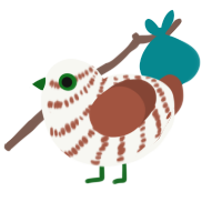Tundra, a white and russet chicken with a bar pattern