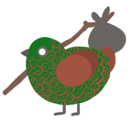 (unnamed), a leaf and russet chicken with a double-lace pattern