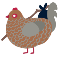 Karellen, a brown and ash chicken with a lace pattern