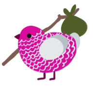 (unnamed), a fuchsia and mist chicken with a lace pattern