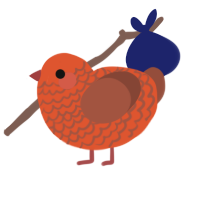 (unnamed), a vermilion and russet chicken with a lace pattern