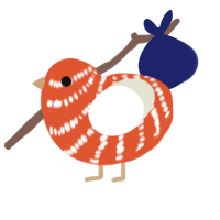 (unnamed), a vermilion and white chicken with a bar pattern