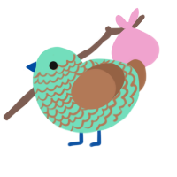 Mint Chocochip, a mint and brown chicken with a lace pattern
