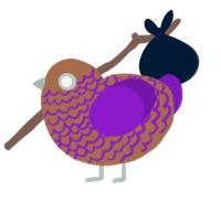 (unnamed), a brown and violet chicken with a lace pattern