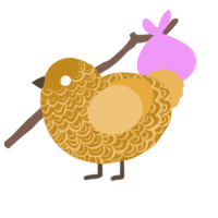 (unnamed), a ochre and honey chicken with a double-lace pattern