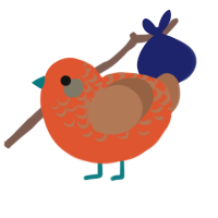 (unnamed), a vermilion and brown chicken with a half-lace pattern