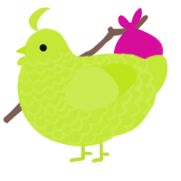 Lime, a lime chicken with a lace pattern